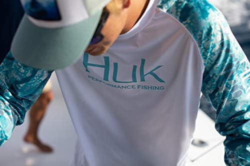 כותרת כפולה של Kryptek של Huk Men, חולצת שרוול ארוך | חולצת דיג של ביצועים עם שרוול ארוך עם הגנה